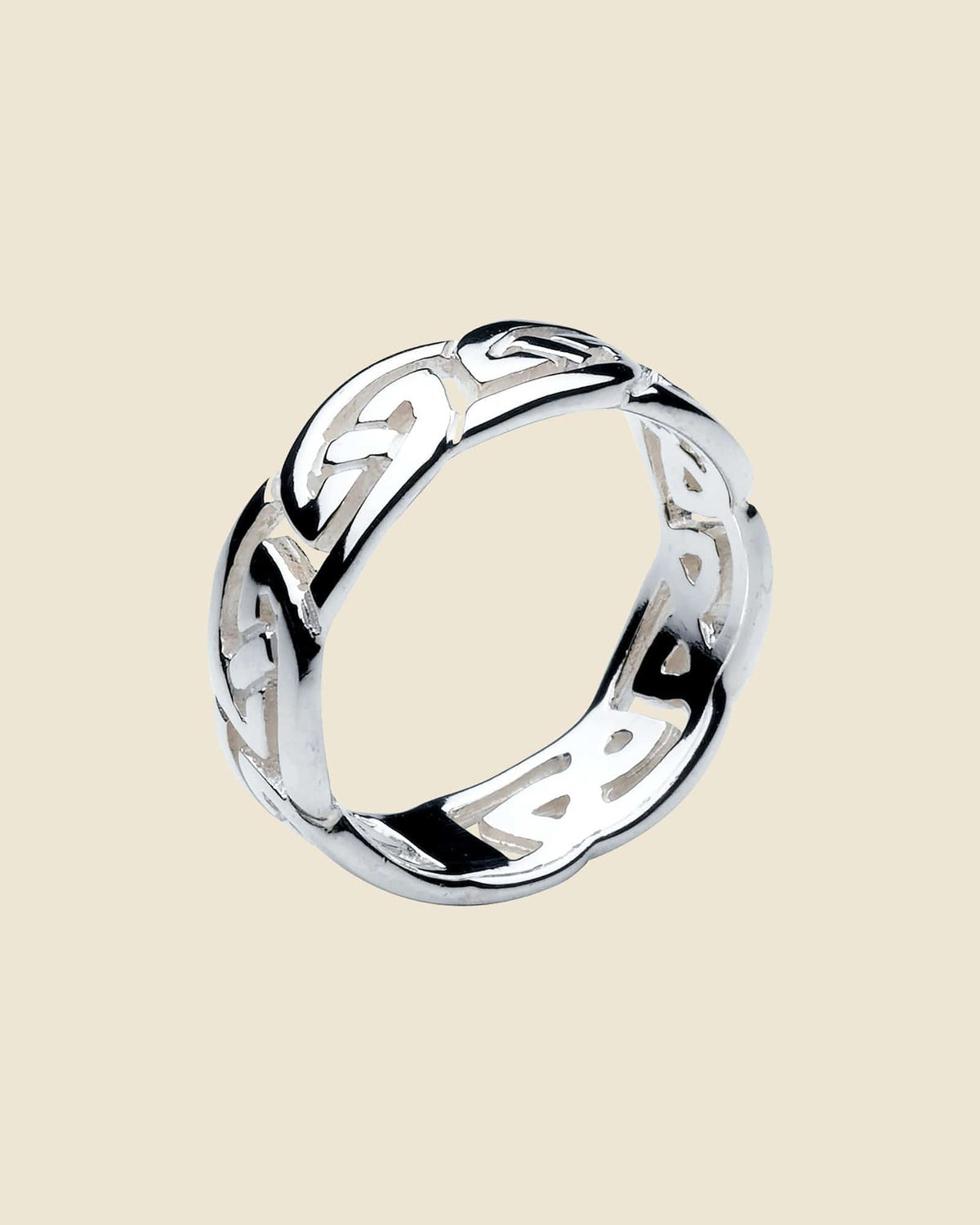 Sterling Silver Celtic Large Band Ring