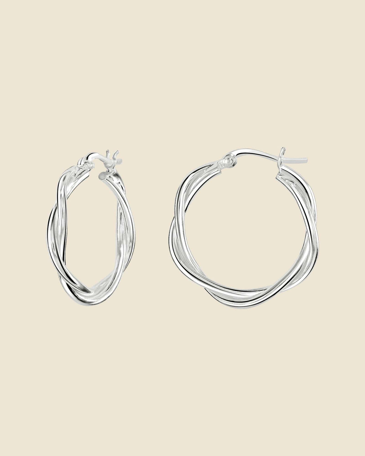 Sterling Silver Entwined Hoops