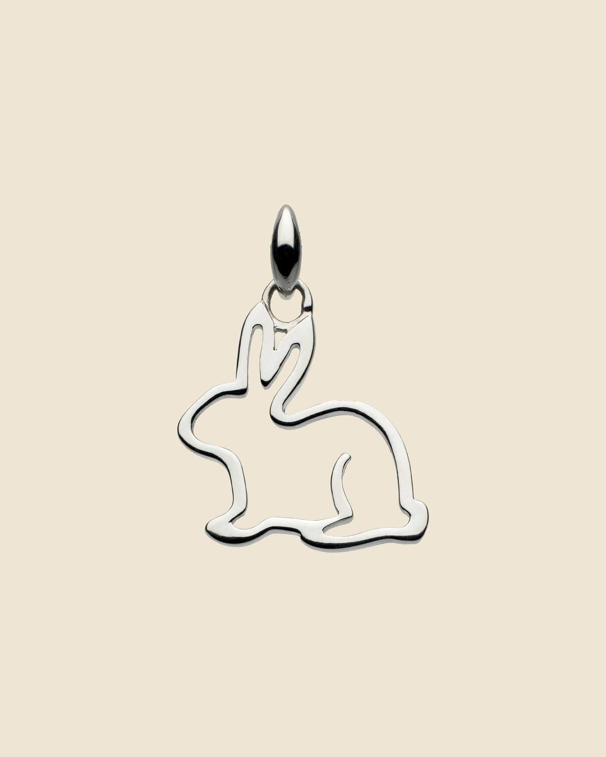 Sterling Silver Cut-Out Bunny Pendant