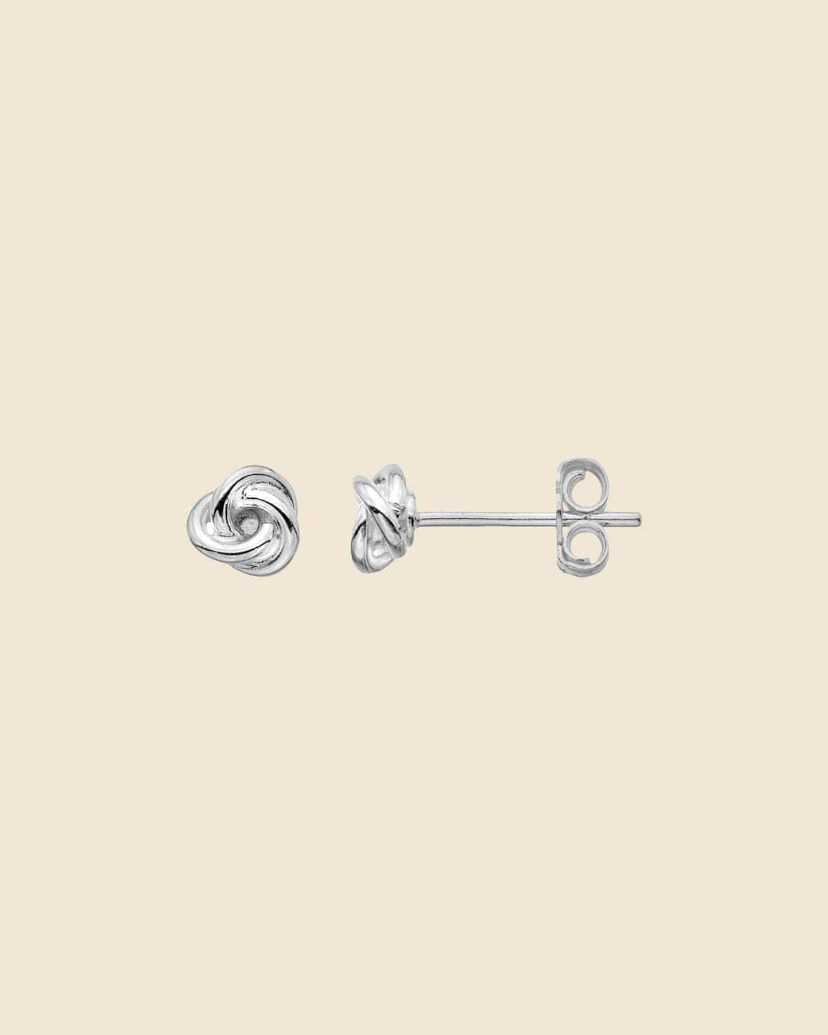 Sterling Silver Simple Knot Studs