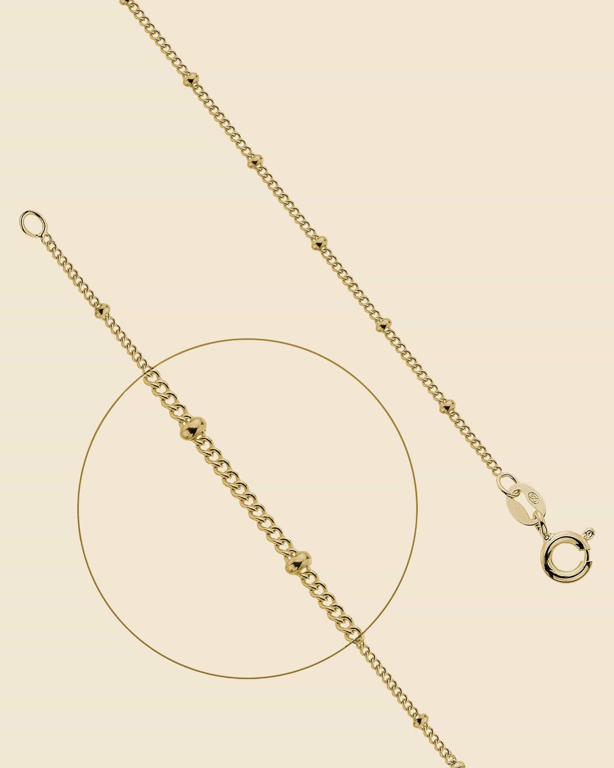 Sterling Silver Bobble Station Chain