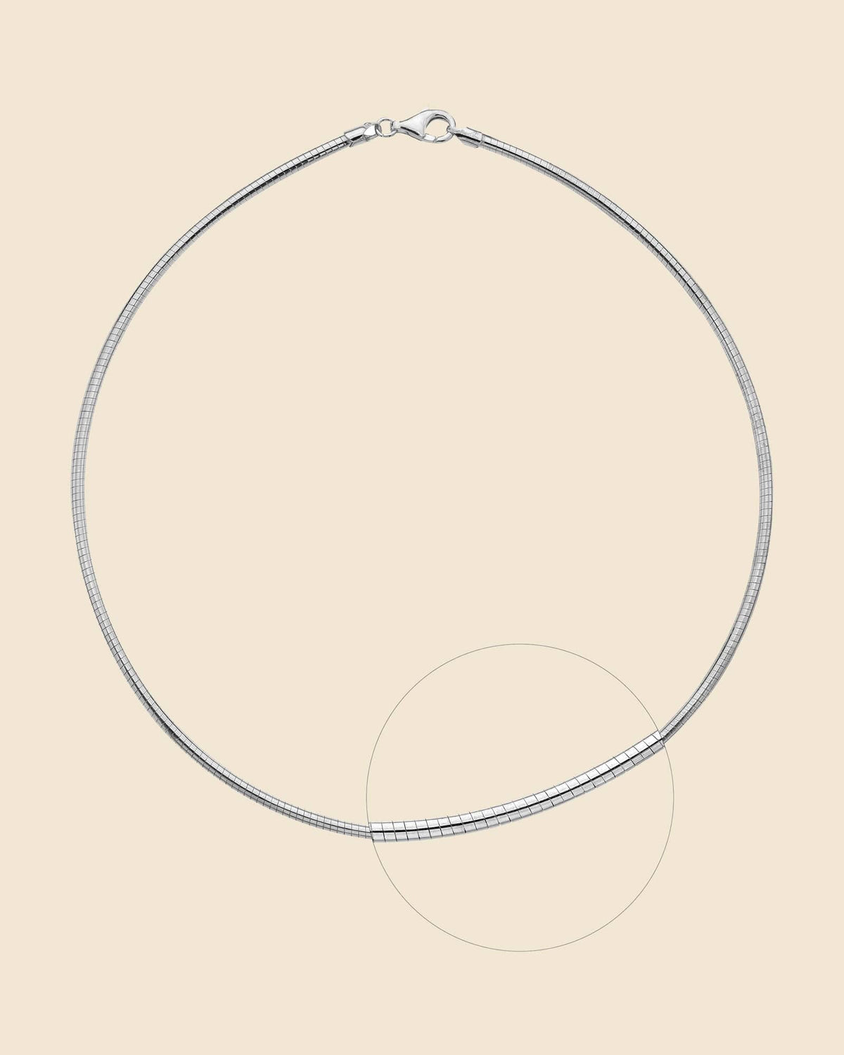Sterling Silver Omega Necklace