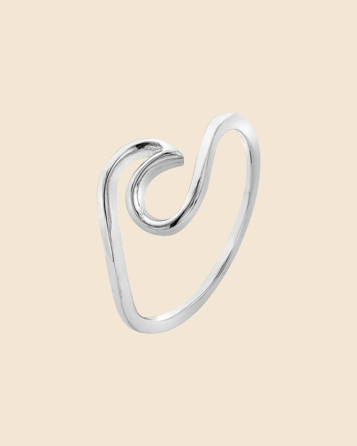 Sterling Silver Simple Wave Ring