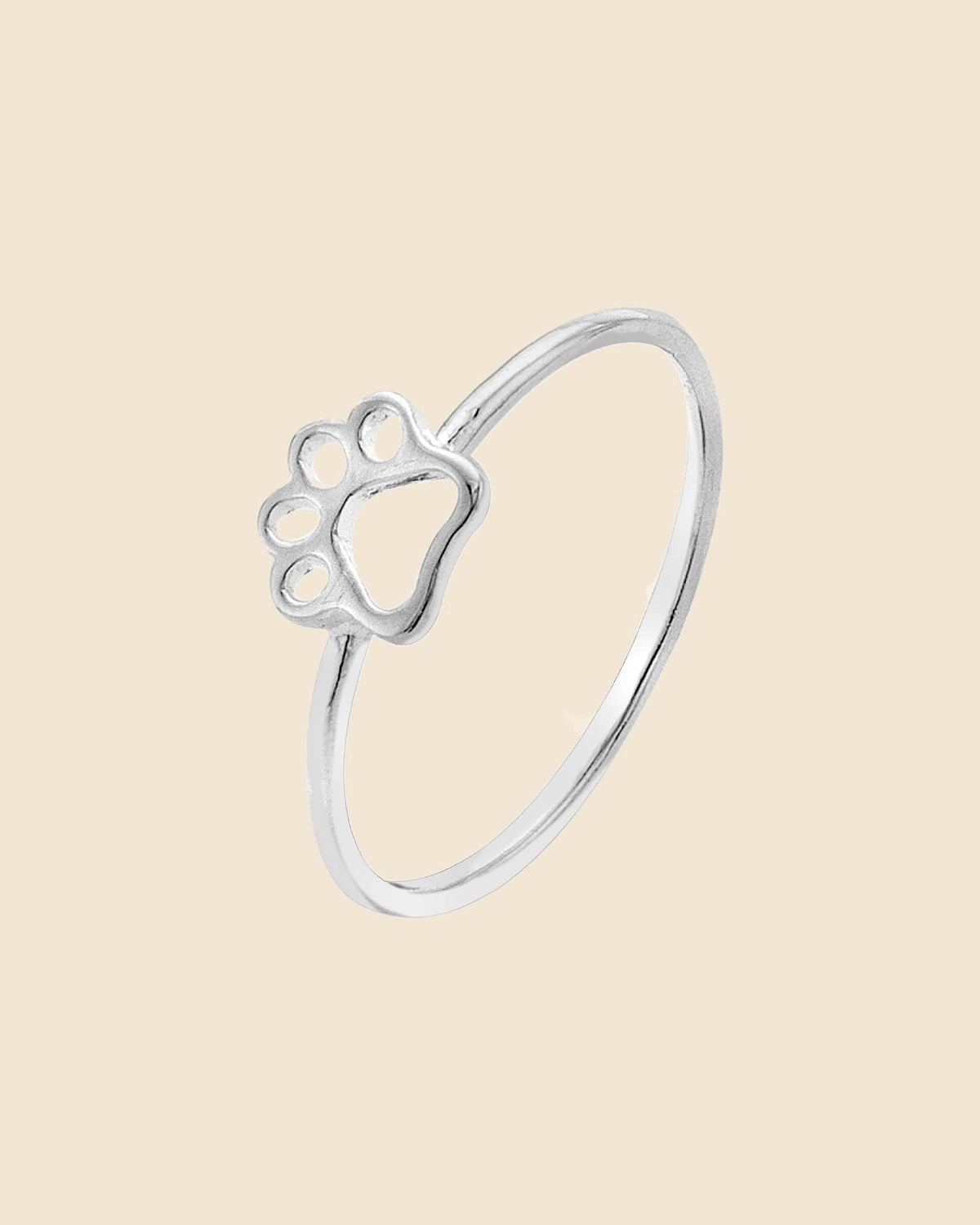 Sterling Silver Cut Out Paw Ring