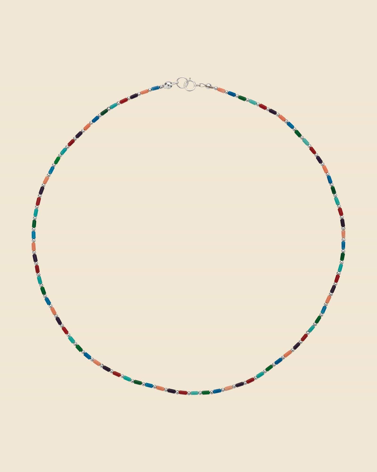 Multicolour Tube Bead Navajo Necklace