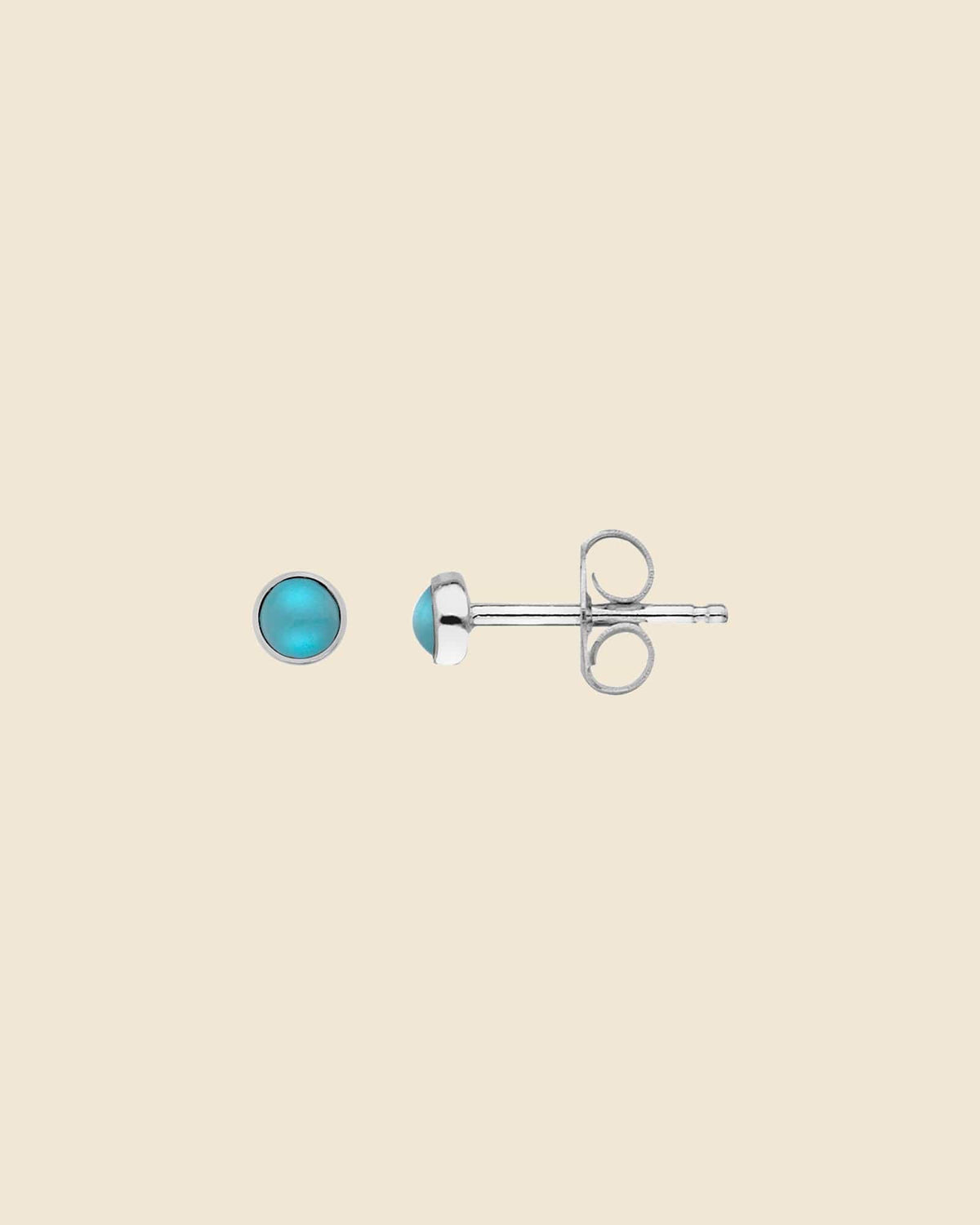 Sterling Silver Tiny Turquoise Studs (3mm)
