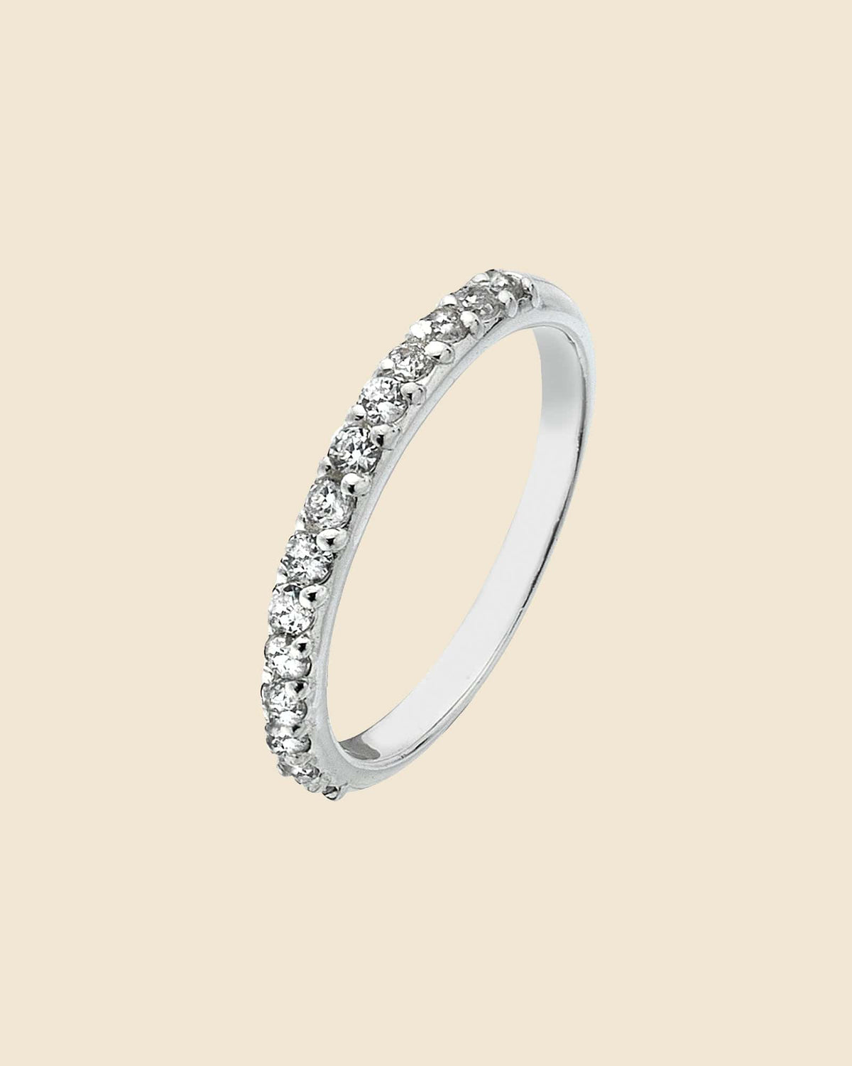 Cubic Zirconia Eternity Style Stacking Ring