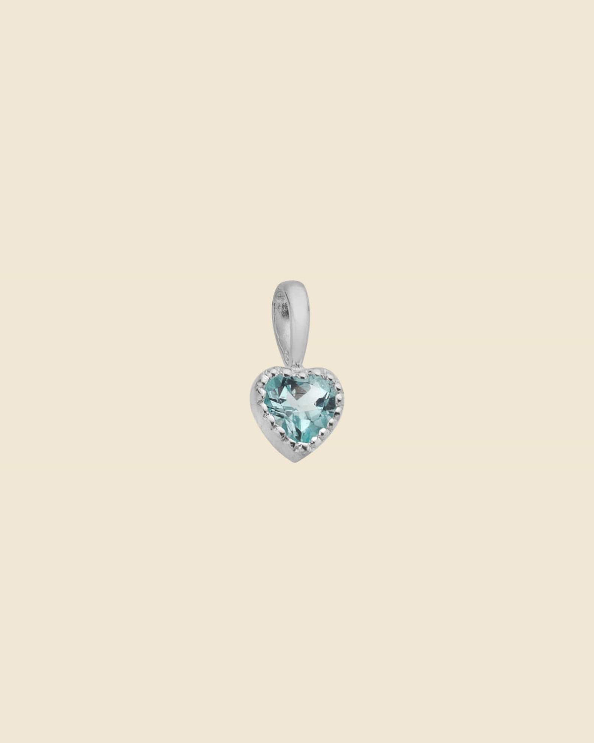 Sterling Silver and Blue Topaz Sweet Heart Pendant