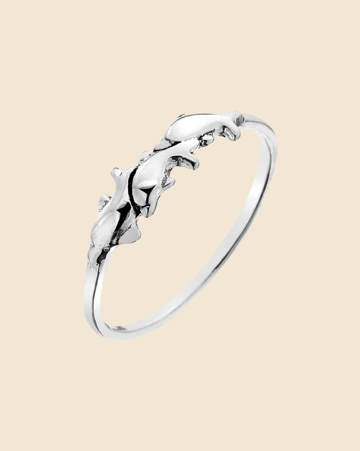 Sterling Silver Mini Dolphins Ring