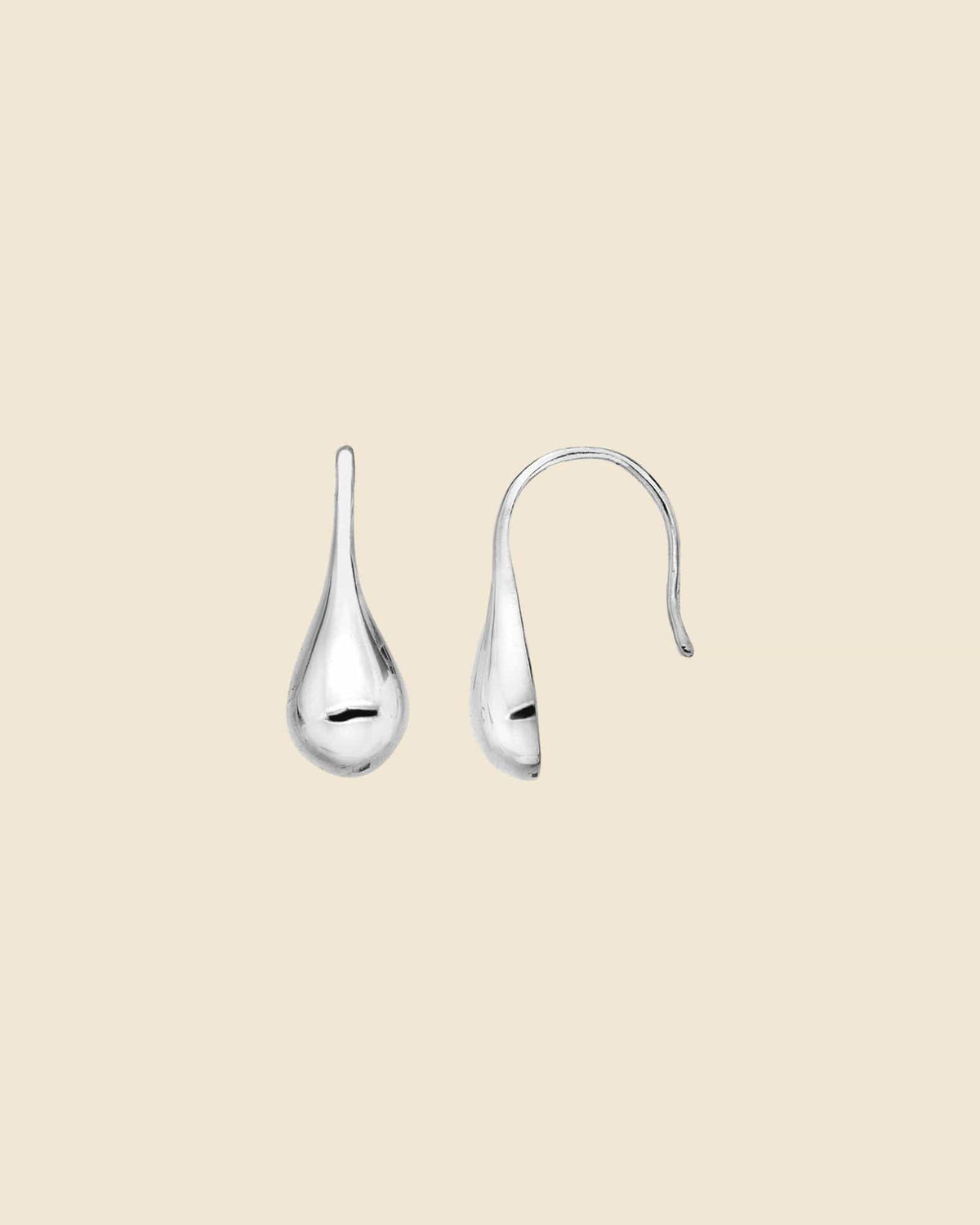 Sterling Silver Simple Teardrop Earrings