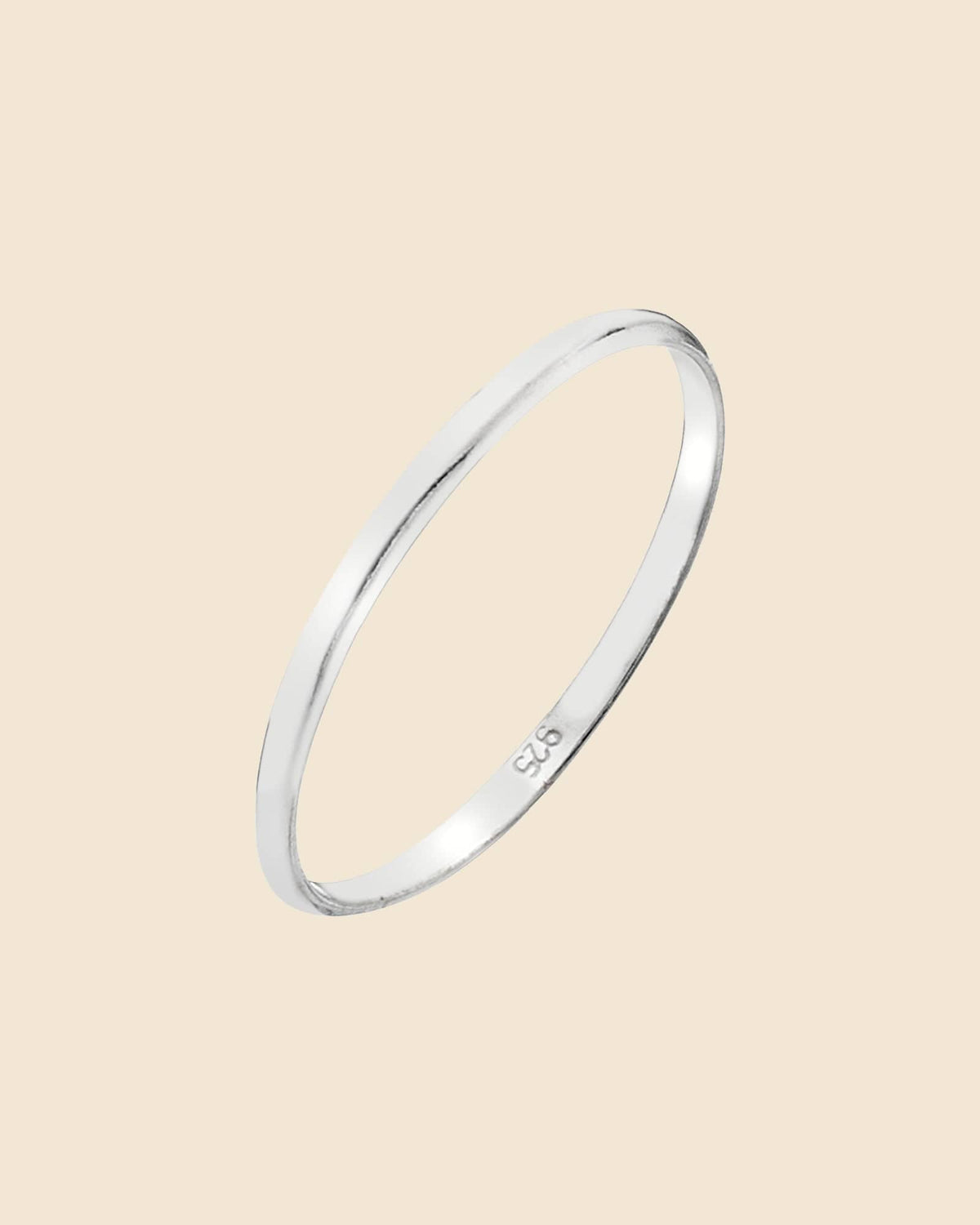 Sterling Silver Tiny 1.5mm Plain Band Ring